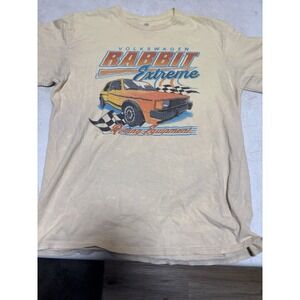 VOLKSWAGEN OFFICIAL LICENSED PRODUCT RABBIT LARGE TEE SHIRT Men's Tan